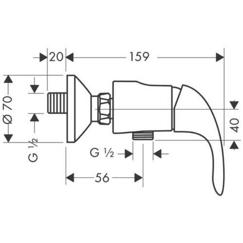 Смеситель Hansgrohe Focus E для душа 31760000