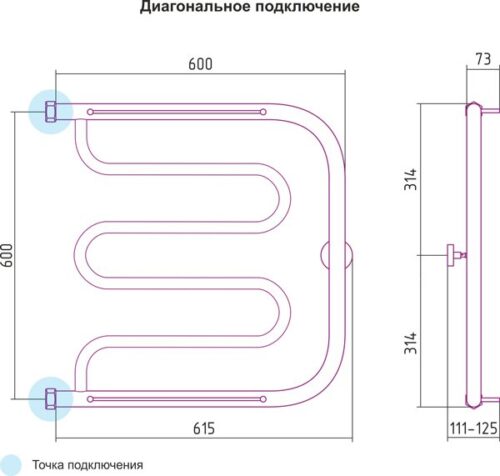 Полотенцесушитель Сунержа Лира 00-0012-6060