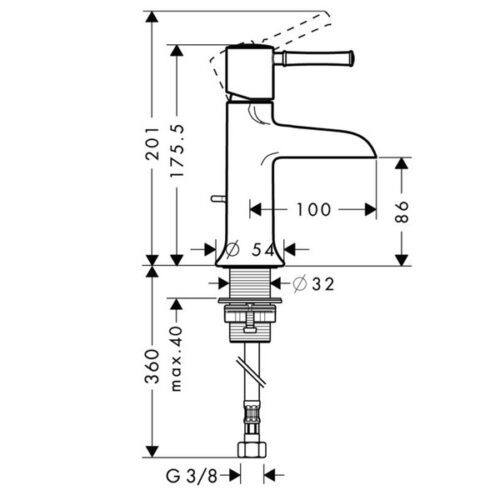 Смеситель Hansgrohe Talis Classic для раковины 14127000