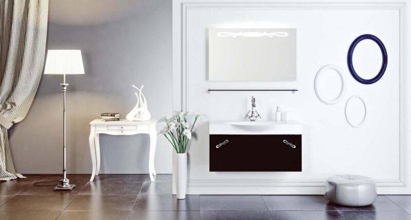 Мебель для ванной Aqwella Палермо 100 (черный)