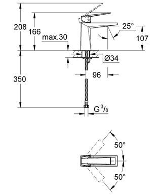 Смеситель Grohe Allure Brilliant для умывальника 23033000