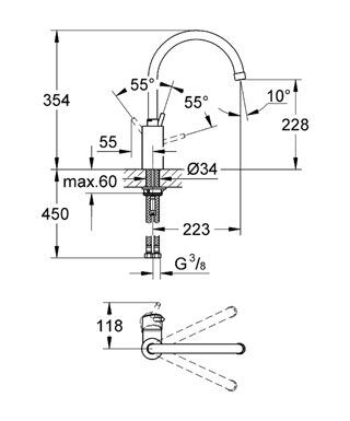 Смеситель Grohe Concetto для кухни 32661001