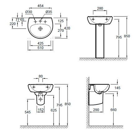 Раковина Jacob Delafon Mideo E4330G-00