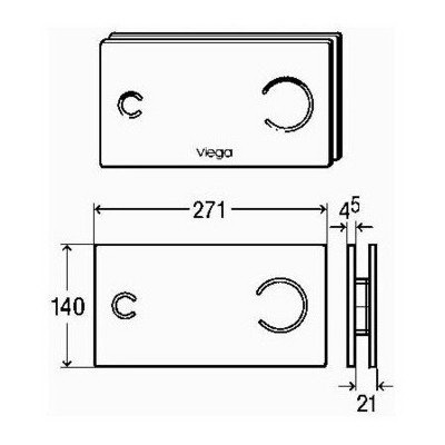 Кнопка смыва Viega Visign for Style 12 черная 597498