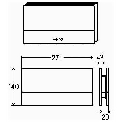 Клавиша Viega Visign for More 101 хром 597368