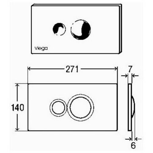 Клавиша Viega Visign for Style 10 хром матовый 596347