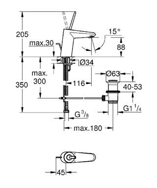 Смеситель Grohe Eurodisk Joystick S-size 23425000 хром