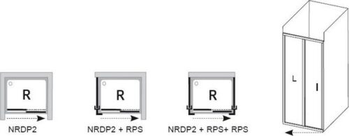 Душевая дверь Ravak Rapier NRDP2-110 белый-транспарент (правая)