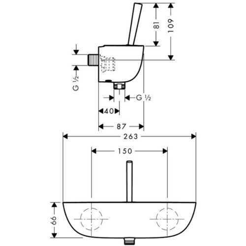 Смеситель Hansgrohe PuraVida для душа 15672000