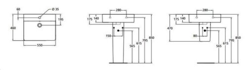 Умывальник Ideal Standard Connect CUBE E 7844