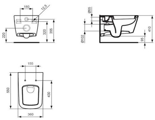 Унитаз подвесной Ideal Standard Simply U J452101