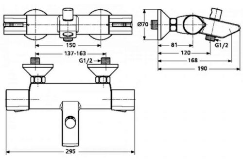 Смеситель для ванны Ideal Standard Active A 4050 AA