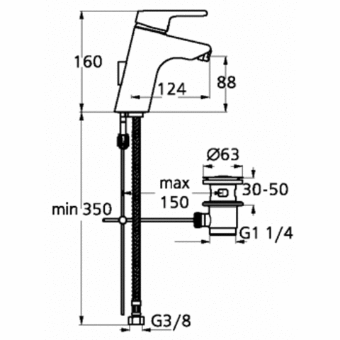 Смеситель для биде Ideal Standard Active B 8065 AA