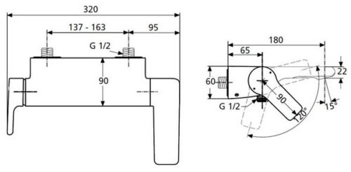 Смеситель для ванны Ideal Standard Attitude A 4604 AA