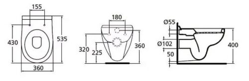 Унитаз подвесной Ideal Standard Areal W709501