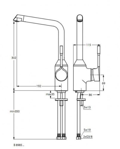 Смеситель для кухни Ideal Standard Retta B8985AA