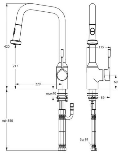 Смеситель для кухни Ideal Standard Retta B8989AA