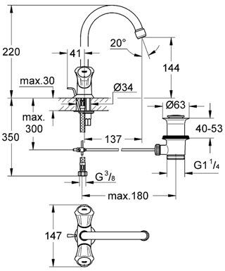 Смеситель Grohe Costa L для раковины 21342001