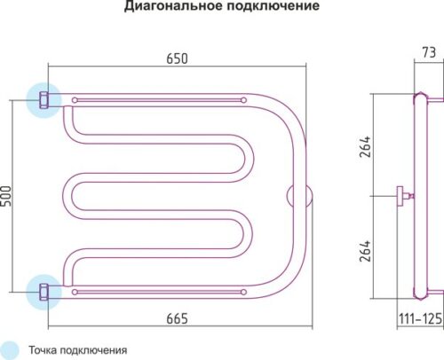 Полотенцесушитель Сунержа Лира 00-0012-5065