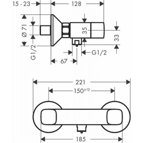 Смеситель Hansgrohe Logis для душа 71263000