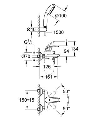 Смеситель Grohe Eurosmart для раковины 33302001