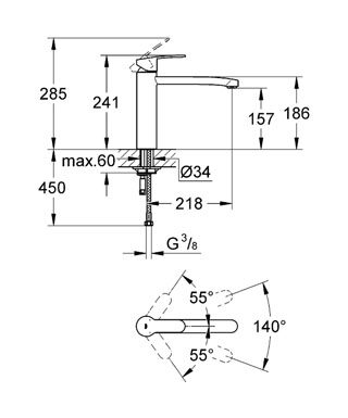 Смеситель Grohe Eurostyle Cosmopolitan для мойки 31124002