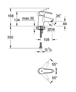 Смеситель Grohe Eurostyle для раковины 32468001