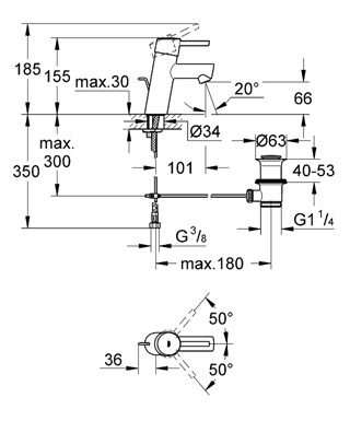 Смеситель Grohe Concetto для ванны 32211000