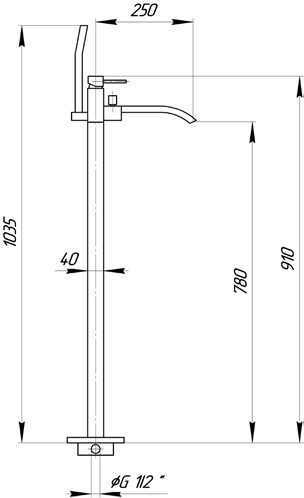 Смеситель для ванной напольный Migliore Inside ML.INS-9260