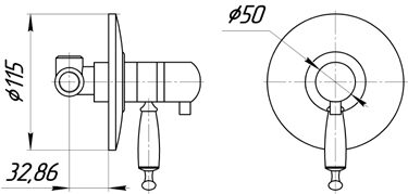 Смеситель для душа термостатический Migliore Oxford ML.OXF-6377