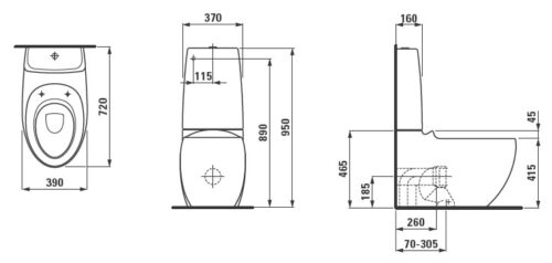 Чаша унитаза Laufen Alessi One 822976