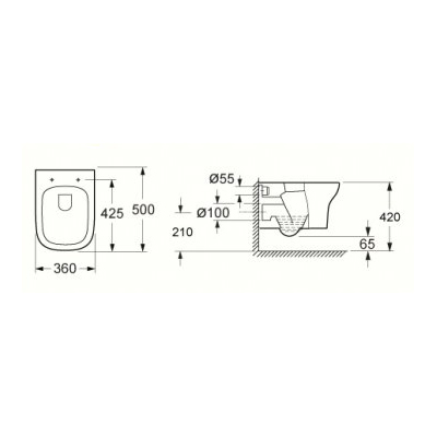 Унитаз подвесной Belbagno Torino BB10134CH