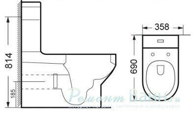 Чаша унитаза Belbagno Zorro BB0121WP