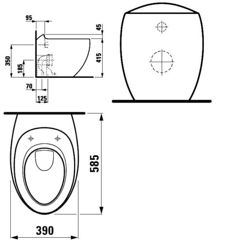 Унитаз напольный Laufen Alessi One 821971