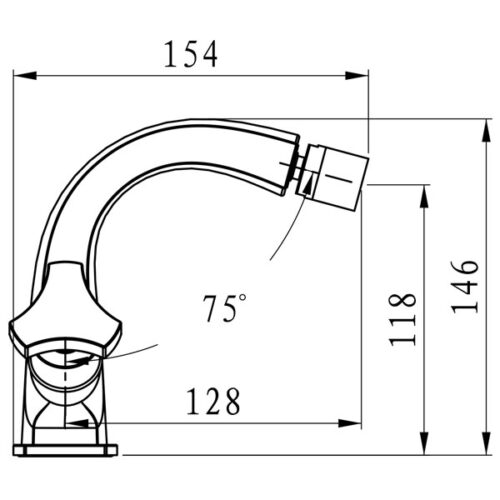 Смеситель для биде NEW WAVE DELTA 4907593