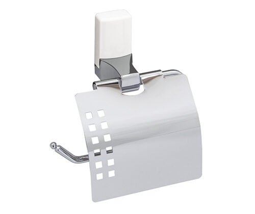 Держатель туалетной бумаги с крышкой WasserKRAFT Leine (White) К-5025