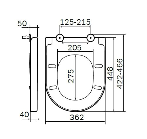 C707855WH Spirit V2.0 сиденье для приставного унитаза wrap-over, микролифт