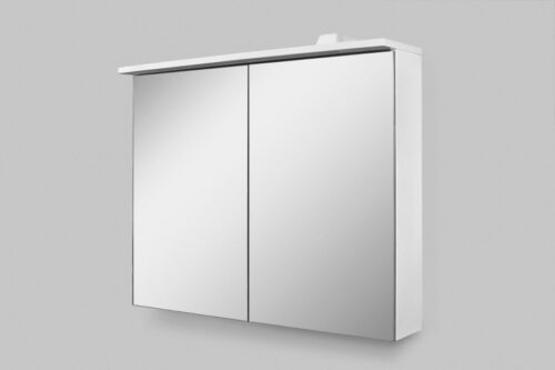 M70AMCX0801WG SPIRIT 2.0, Зеркальный шкаф с LED-подсветкой, 80 см, цвет: белый, глянец