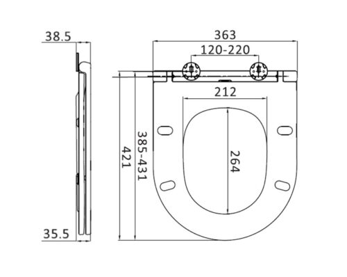 C707857WH Spirit V2.0 сиденье для унитаза slim, микролифт