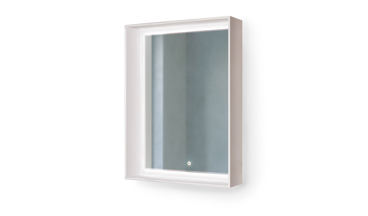 Зеркало Frame 60 Белое с подсветкой (сенсор) Fra.02.60/W