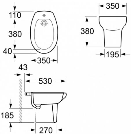 Биде Roca Victoria 357390000