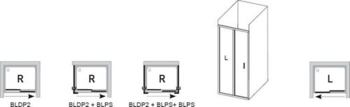 Душевая дверь Ravak Blix BLDP2-110 сатин/Transparent правая