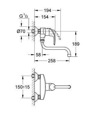 Смеситель Grohe Eurosmart для кухни 32224001