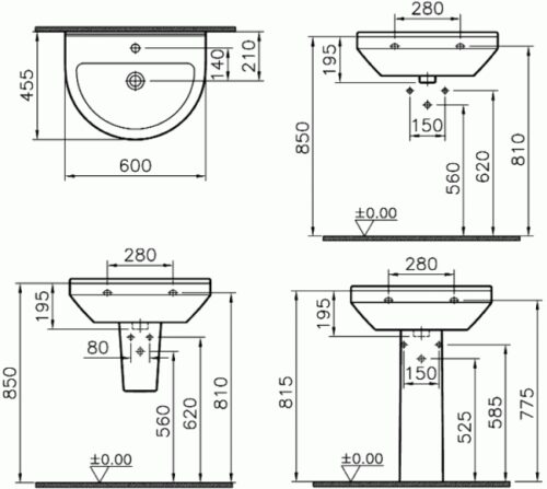 Раковина Vitra S50 5302B003-0001