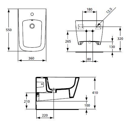 Биде подвесное Ideal Standard Simply U J469401