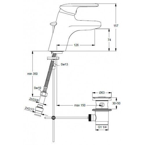 Смеситель для умывальника Ideal Standard Playa B 9288 AA