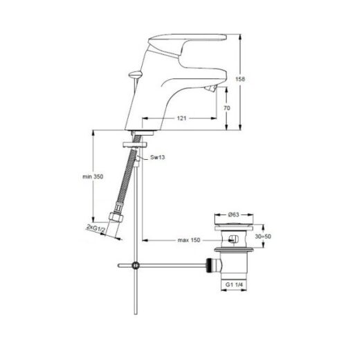 Смеситель для биде Ideal Standard Playa B 9290 AA