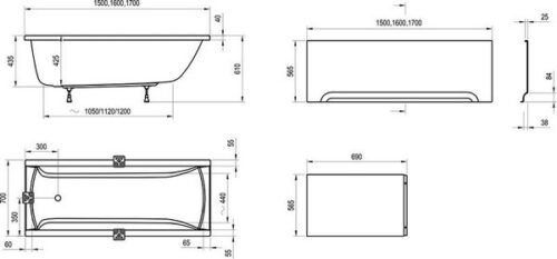 Ванна акриловая Ravak Classic 150x70