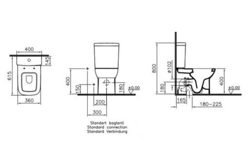 Унитаз-компакт Vitra S20 Open-back сидение микролифт 9819B003-7202