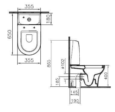 Унитаз-компакт Vitra Zentrum с сидением микролифт 9012B003-7200